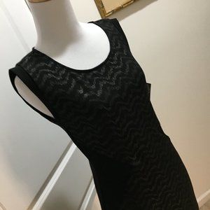 Black/Silver ZigZag Shift Dress
